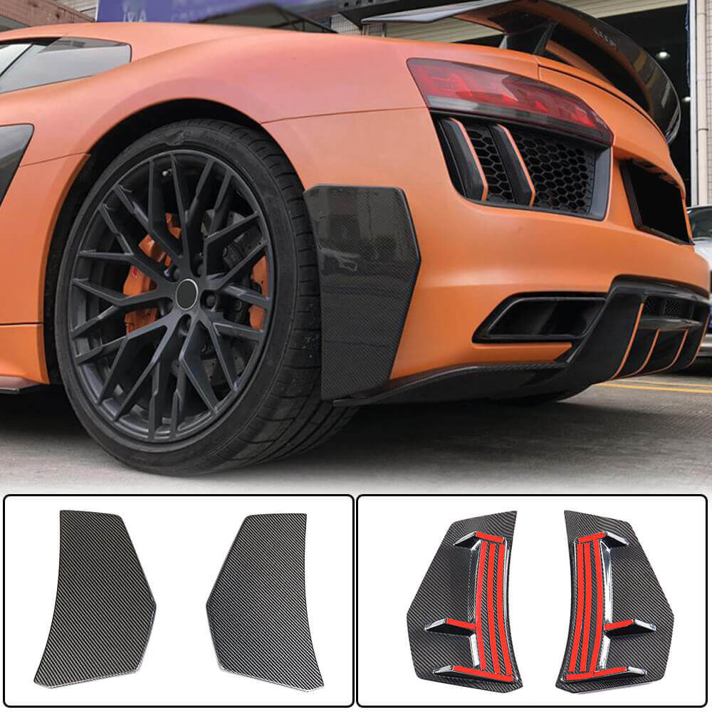 Audi R8 V10 Carbon Fiber Rear Bumper Air Vent Fins | Aerodynamic Mods ...