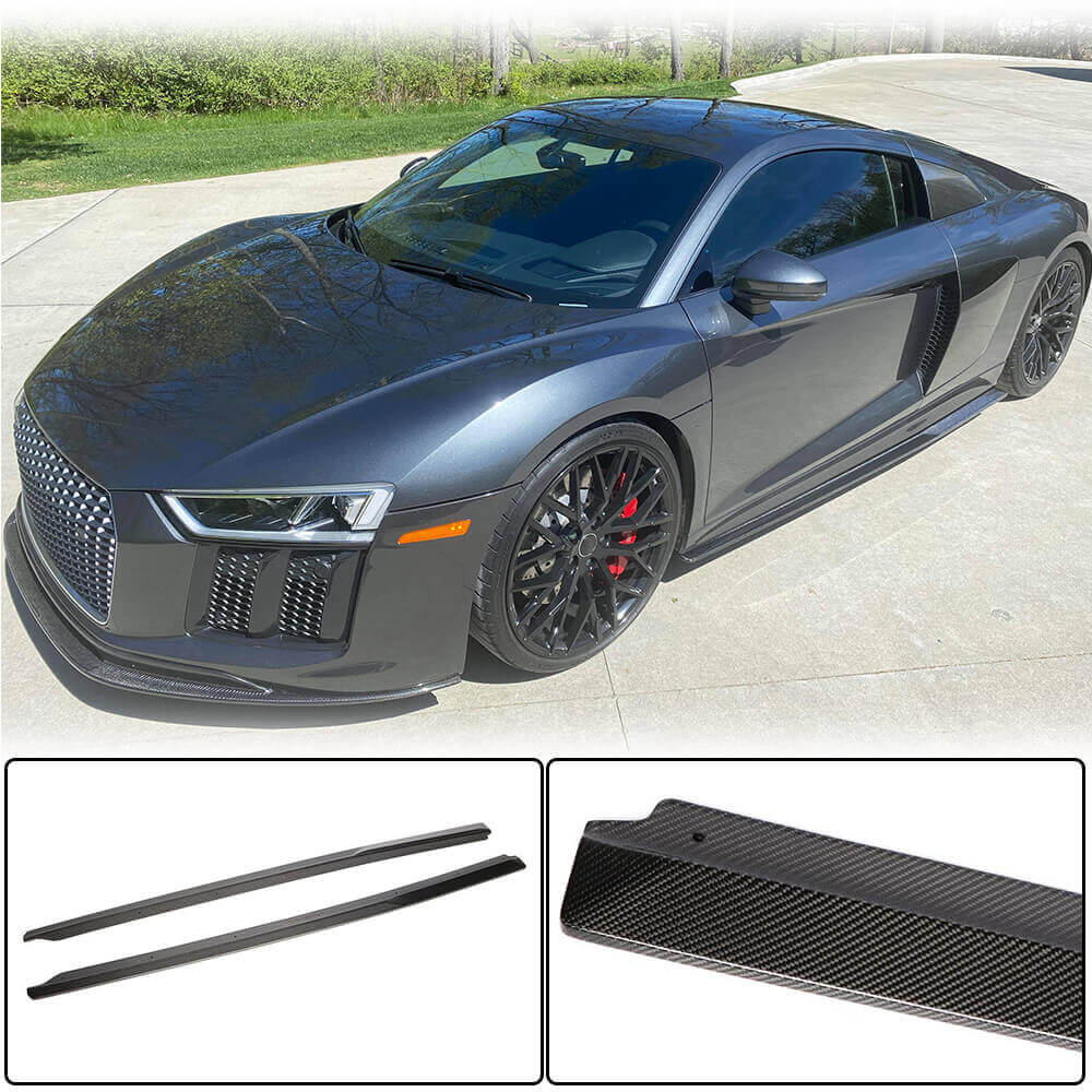 Audi R8 Side Part Audi R8 V10 Gen2 Carbon Fiber Side Skirt Extension Lip | Exterior Mods ...