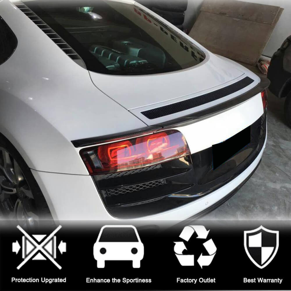 Audi R8 GT V8 V10 Carbon Fiber Rear Spoiler Wing Lip | Exterior Mods