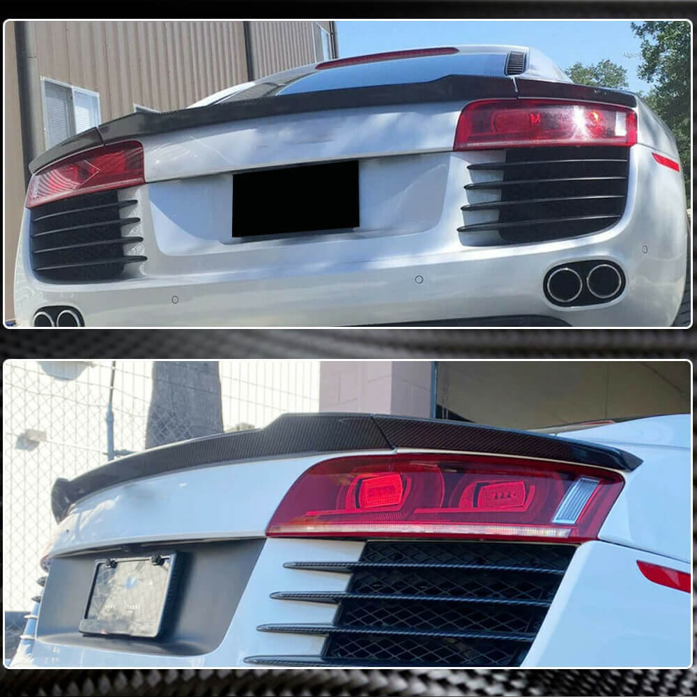 Audi R8 GT V8 V10 Carbon Fiber Rear Spoiler Wing Lip | Exterior Mods