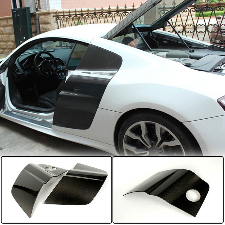 For Audi R8 V8 V10 Coupe Pre-facelift Carbon Fiber Door Fender Side Panel Blades Exterior Cover Trims
