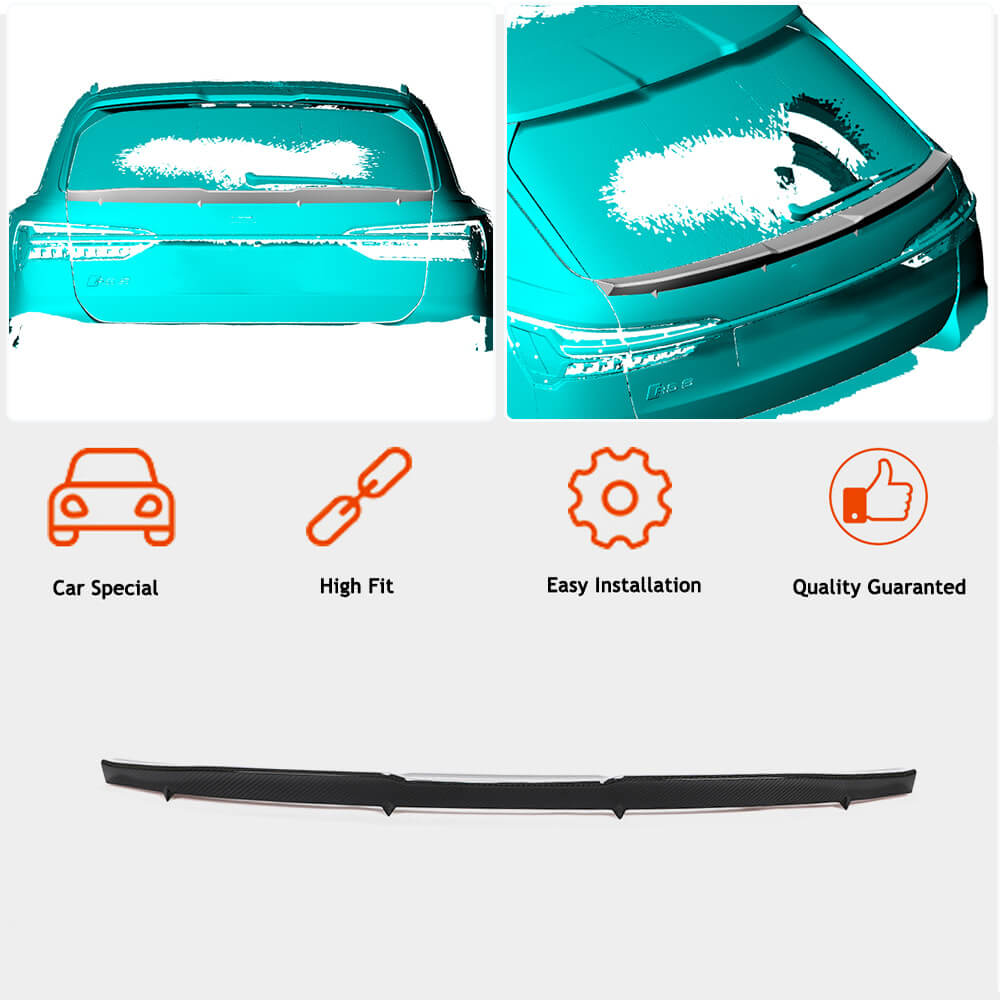 Audi RS6 C8 Dry Carbon Fiber Rear Spoiler & Middle Window Wing Lip