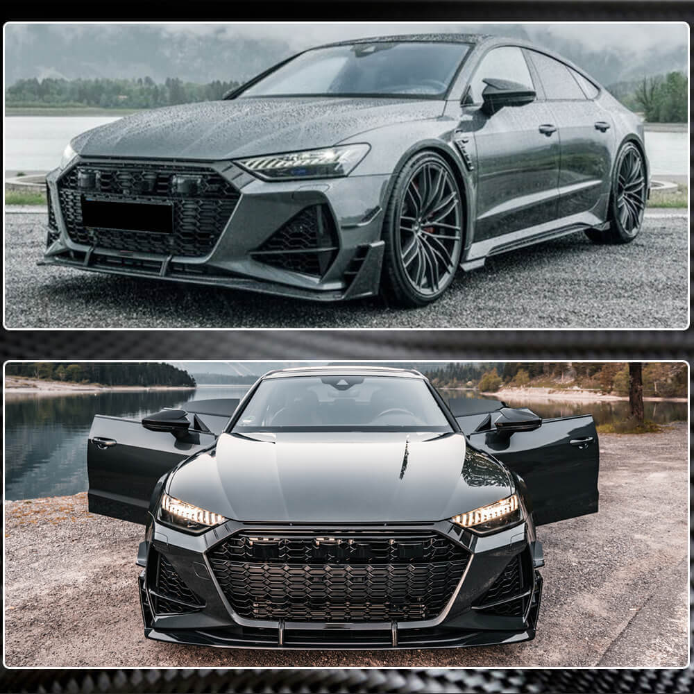 Audi RS7 Dry Carbon Fiber Front Bumper Air Vent Scoop | Exterior Mods