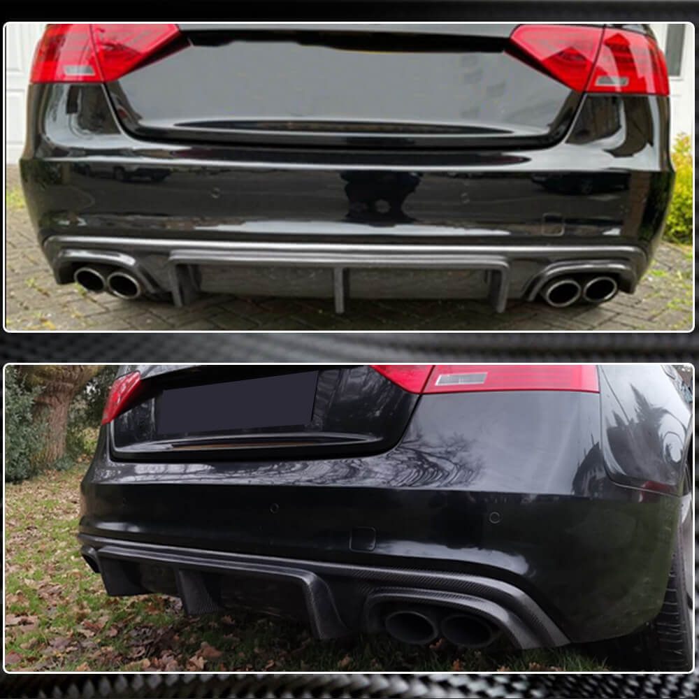 Audi S5 A5 B8.5 Sline Carbon Fiber Rear Diffuser Lip | Exterior Mods