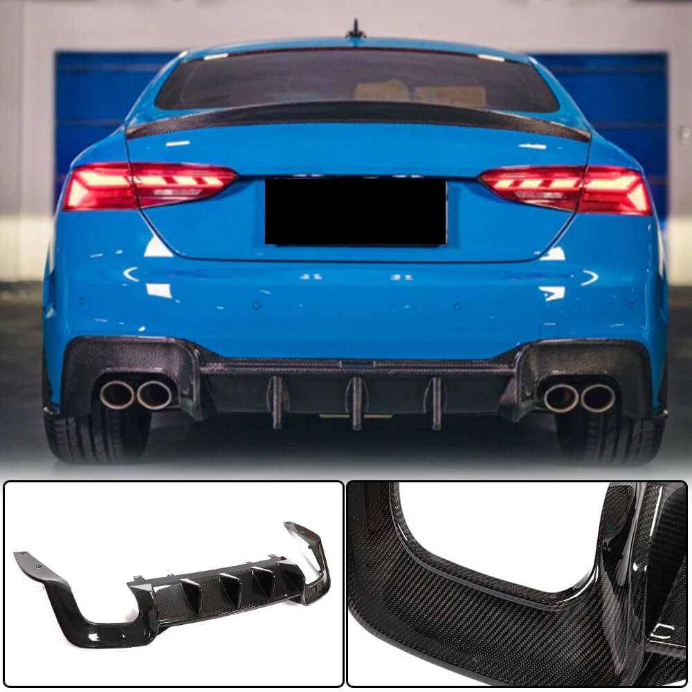 Audi S5 A5 Sline B9.5 Dry Carbon Fiber Rear Diffuser | Exterior Mods ...