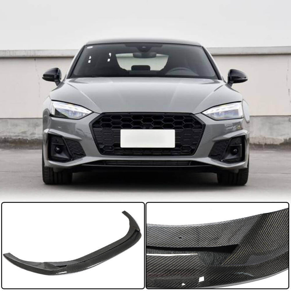 For Audi S5 A5 Sline B9.5 Carbon Fiber Front Bumper Lip Spoiler Wide Body Kit