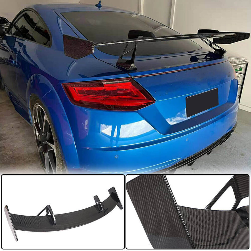 For Audi TT TTS TTRS MK3 8S Dry Carbon Fiber Rear Trunk Spoiler Boot Wing Lip