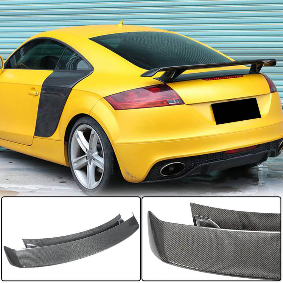 For Audi TT TTS Sline MK2 8J Pre-facelift Carbon Fiber Rear Trunk Spoiler Boot Wing Lip