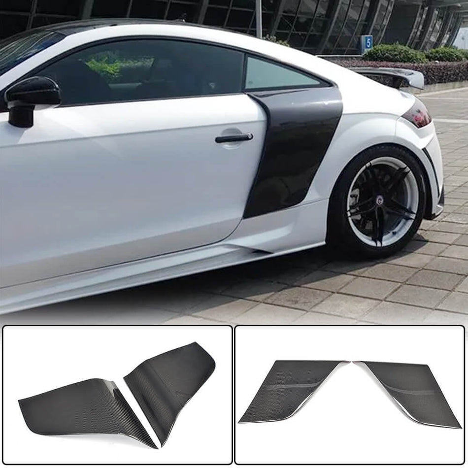 For Audi TT TTS TTRS MK2 8J Pre-facelift Carbon Fiber Door Quarter Panel Covers Side Blades Fender Vent