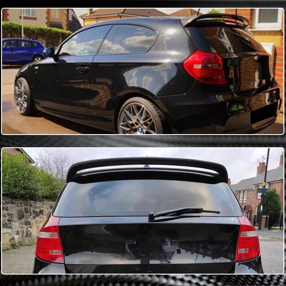 BMW E81 E87 130i Carbon Fiber Rear Roof Window Spoiler | Exterior Mods