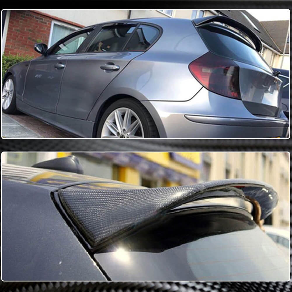BMW E81 E87 130i Carbon Fiber Rear Roof Window Spoiler | Exterior Mods
