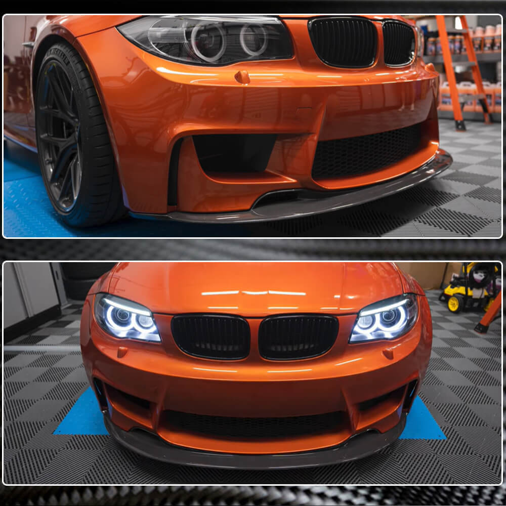 BMW E82 1M Carbon Fiber Front Bumper Lip Chin Spoiler | Exterior Mods ...