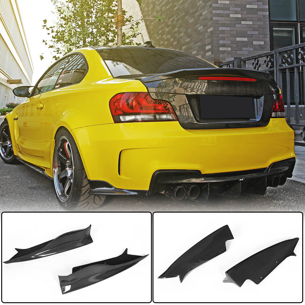 Top BMW E82 1M Carbon Fiber Rear Bumper Splitter-Factory Outlet – Ahacarbon