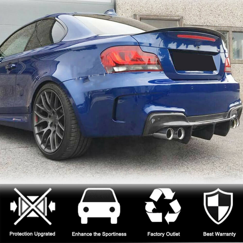 BMW 1 Series E82 1M Carbon Fiber Rear Bumper Diffuser | Exterior