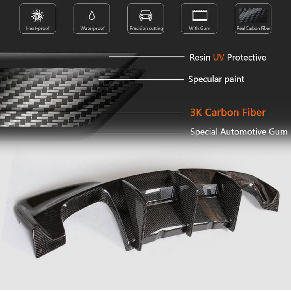 BMW 1 Series E82 1M Carbon Fiber Rear/FRP Bumper Diffuser | Exterior ...