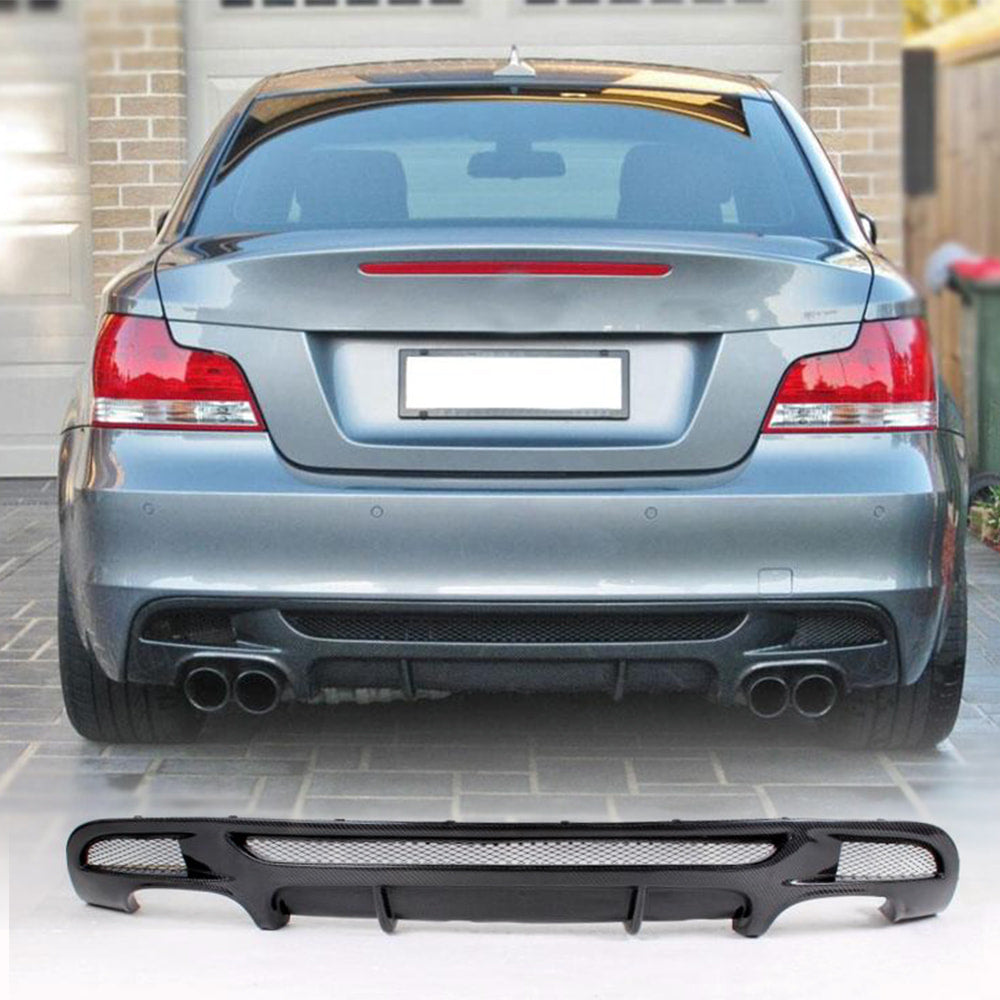  ディフューザー E82 E88 M Sport 2 Door 07-13 BMW E82 E88 130i Carbon Fiber Rear Bumper Diffuser Lip