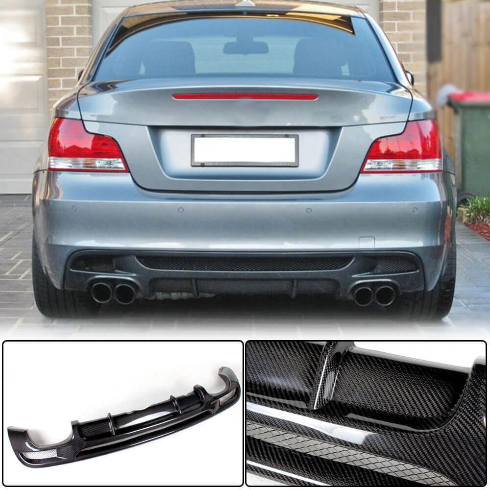 BMW E82 E88 130i Carbon Fiber Rear Bumper Diffuser Lip
