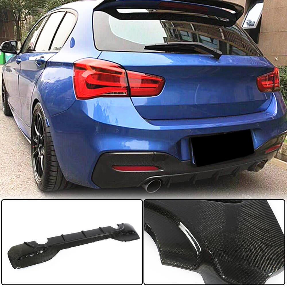 BMW 1 Series F20 F21 M135i M140i Carbon Fiber Rear Bumper Diffuser Lip