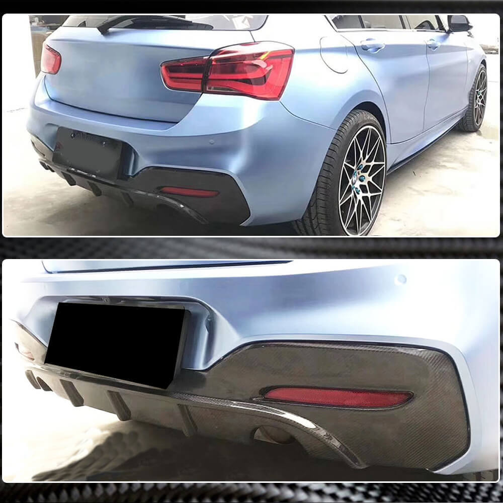 BMW 1 Series F20 F21 M135i M140i Carbon Fiber Rear Bumper Diffuser Lip Ahacarbon