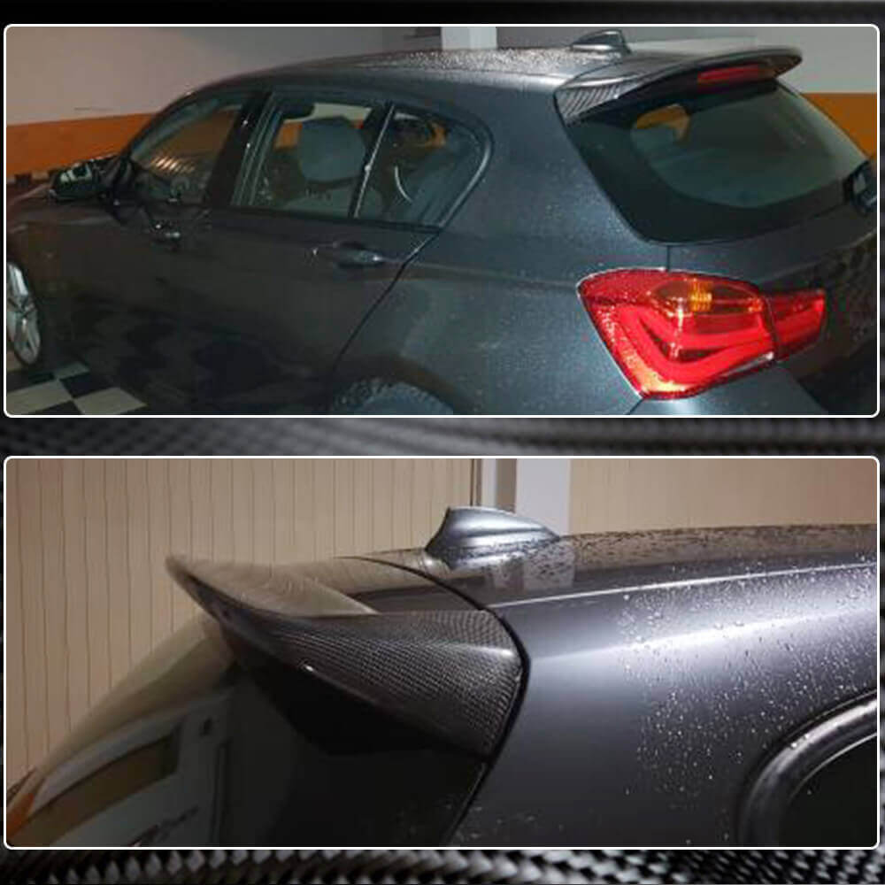 STM Gloss Black Roof Spoiler For BMW 1 Series F20/F21 (2011-2019) - M135i/M140i Style, Rear, ABS Plastic