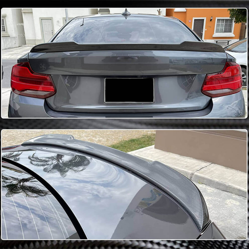 For BMW 2 Series F22 F87 Coupe Carbon Fiber Rear Trunk Spoiler Boot Wing Lip | 220i 228i 230i M235i M240i M2