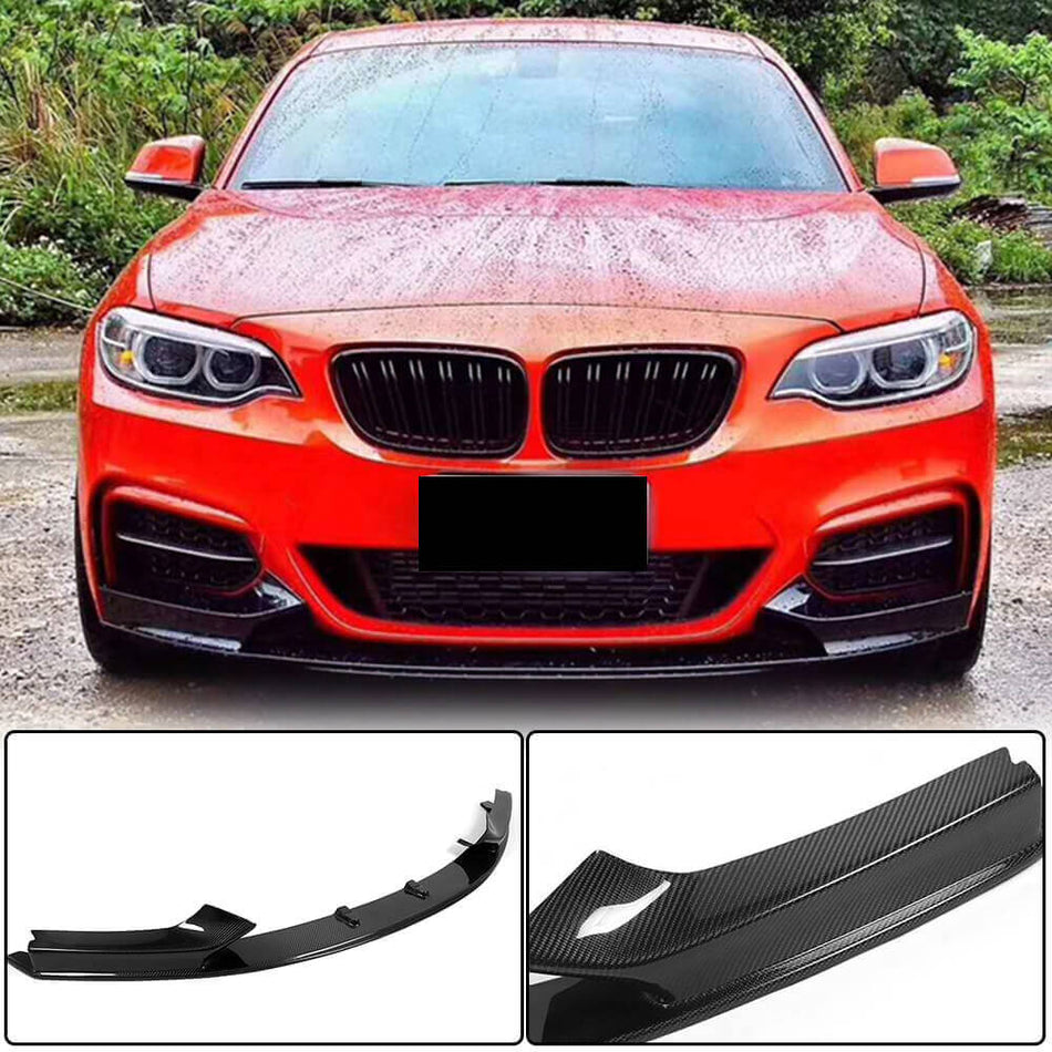 For BMW 2 Series F22 F23 M Sport M235i M240i Carbon Fiber Front Bumper Lip Spoiler Splitter Wide Body Kit