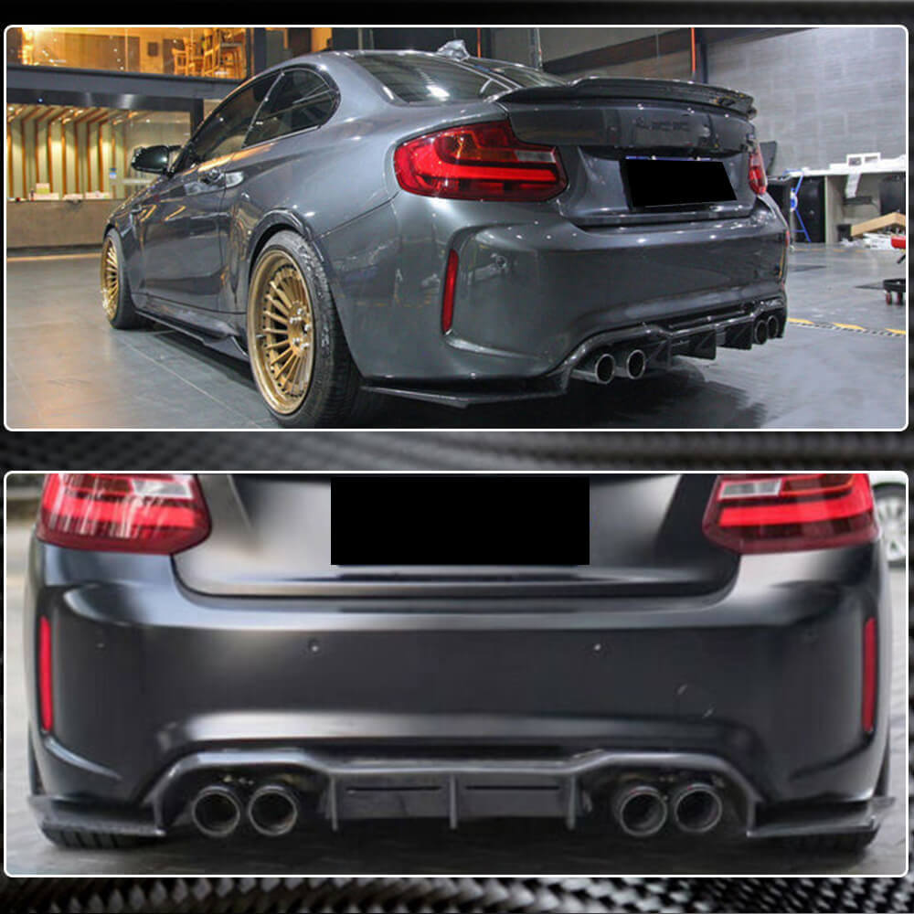 BMW F87 M2 M2C Carbon Fiber Rear Bumper Diffuser Lip | Exterior Mods ...