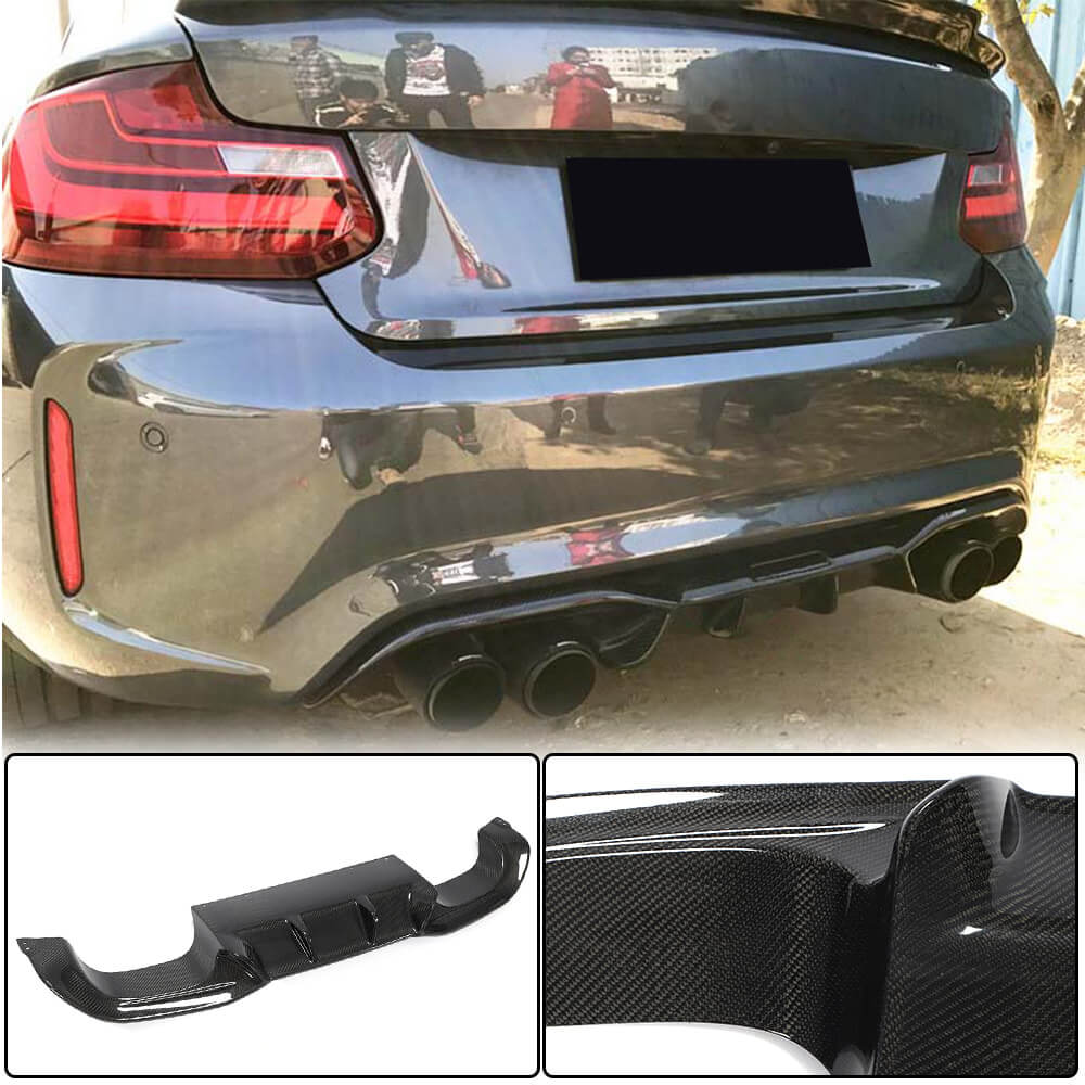 BMW 2 Series F87 M2 M2C Carbon Fiber Rear Diffuser | Exterior Mods