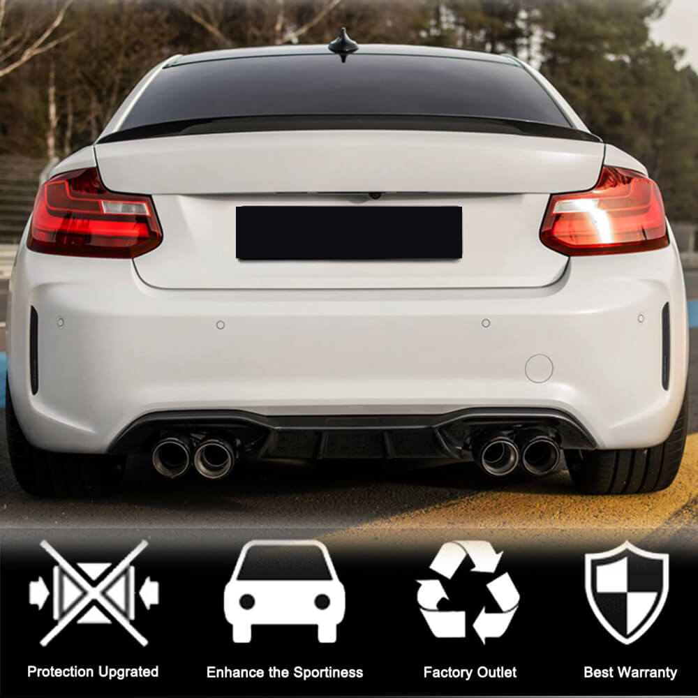Rear Trunk Spoiler For 2014-2021 BMW 2-Series F87 F22 M2 – 100% Real Carbon Fiber
