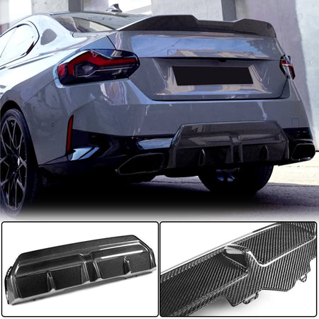 For BMW 2 Series G42 220i 230i M Sport M240i Dry Carbon Fiber Rear Bumper Diffuser Valance Lip-Ahacarbon