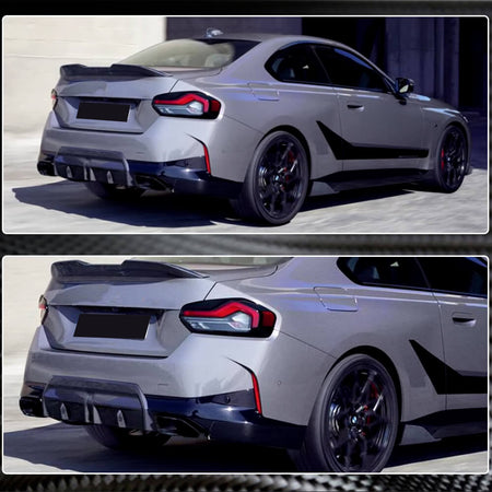 For BMW 2 Series G42 220i 230i M Sport M240i Dry Carbon Fiber Rear Bumper Diffuser Valance Lip-Ahacarbon