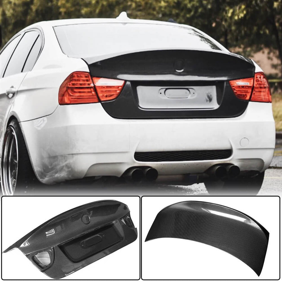 For BMW 3 Series E90 Sedan LCI Carbon Fiber Rear Taigate Trunk Lid Cover | 325I 328I 330I 335I M3