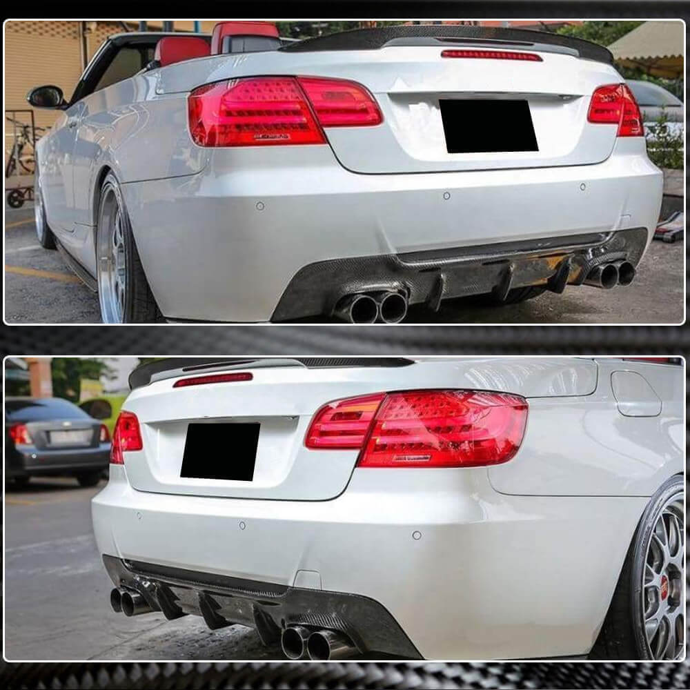 BMW 3 Series E92 E93 M Tech Carbon Fiber Rear Diffuser Valance Lip ...