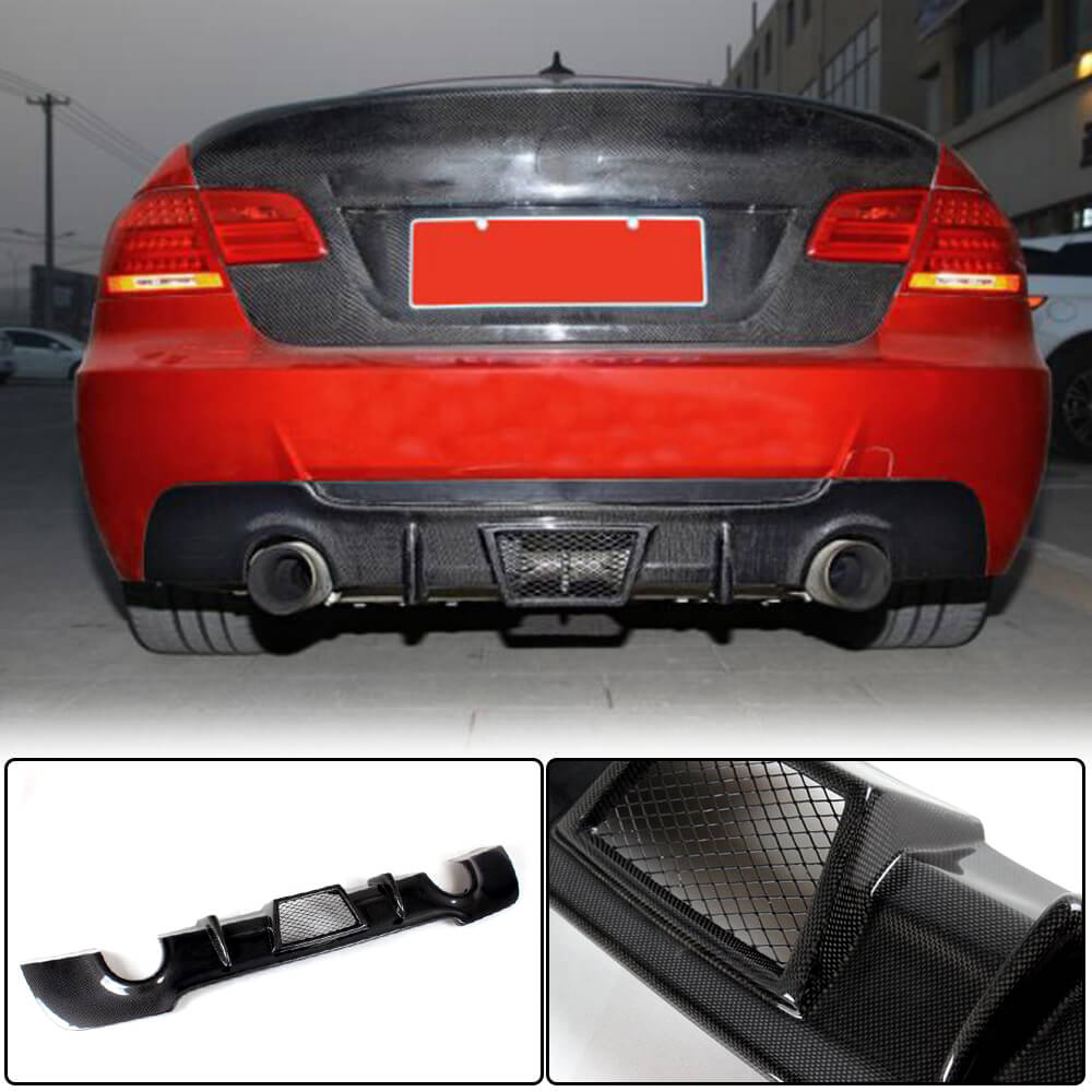 BMW E92 E93 M Tech Carbon Fiber Rear Bumper Diffuser | Exterior Mods ...