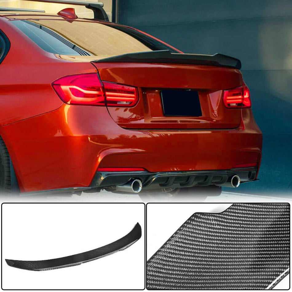 For BMW 3 Series F30 F80 M3 Carbon Fiber Rear Trunk Spoiler Boot Wing Lip | 316i 318i 320i 328i 330i 335i 340i