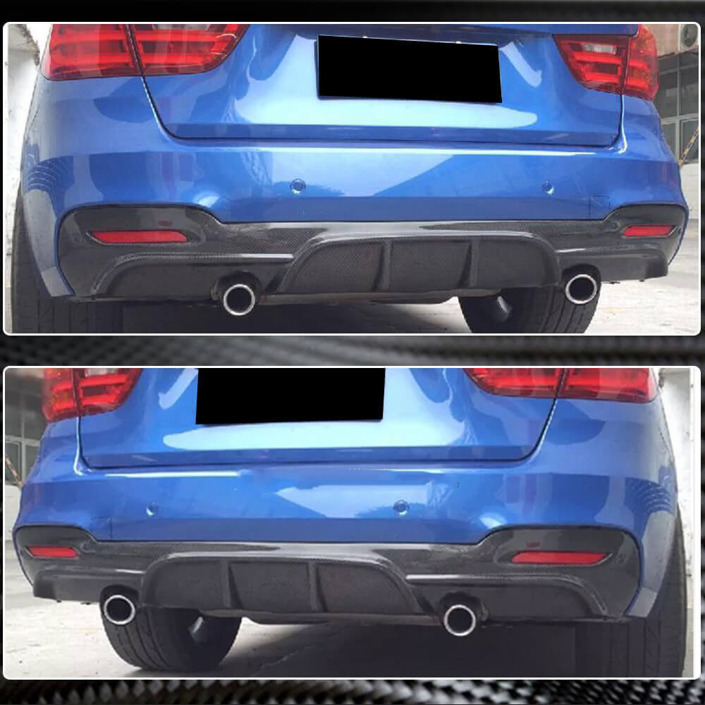 BMW 3 Series F34 330i 340i GT Carbon Fiber Rear Bumper Diffuser Lip ...