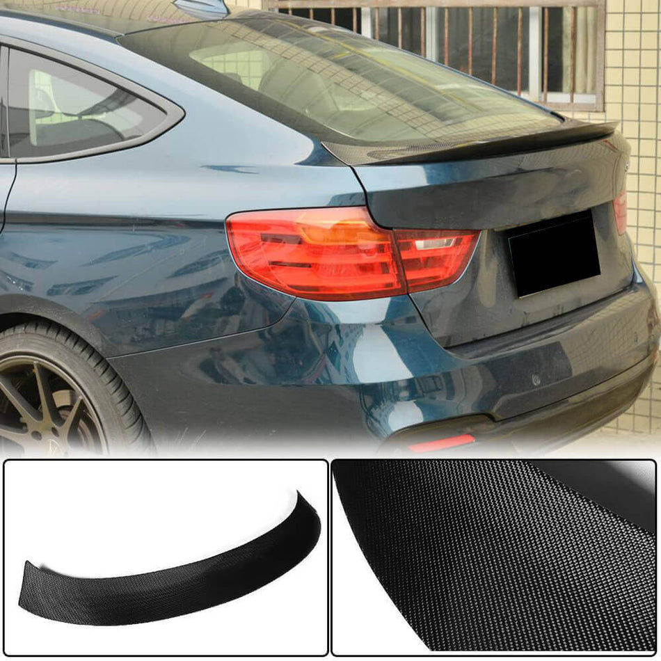 For BMW 3 Series F34 xDrive GT Carbon Fiber Rear Trunk Spoiler Boot Wing Lip | 316i 318i 320i 328i 330i 335i 340i