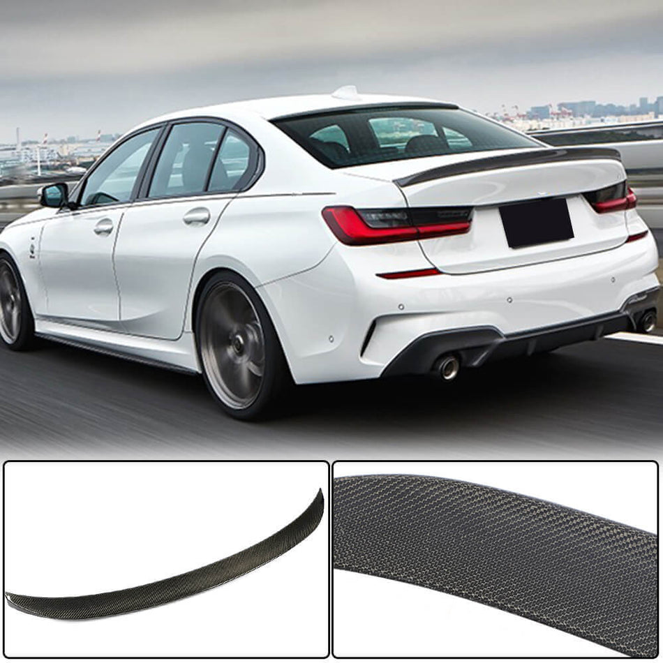 For BMW 3 Series G20 G80 M3 Carbon Fiber Rear Trunk Spoiler Boot Wing Lip | 318i 320i 330i 330e M340i