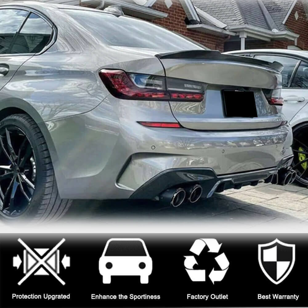 BMW G20 M340i Carbon Fiber Rear Bumper Diffuser