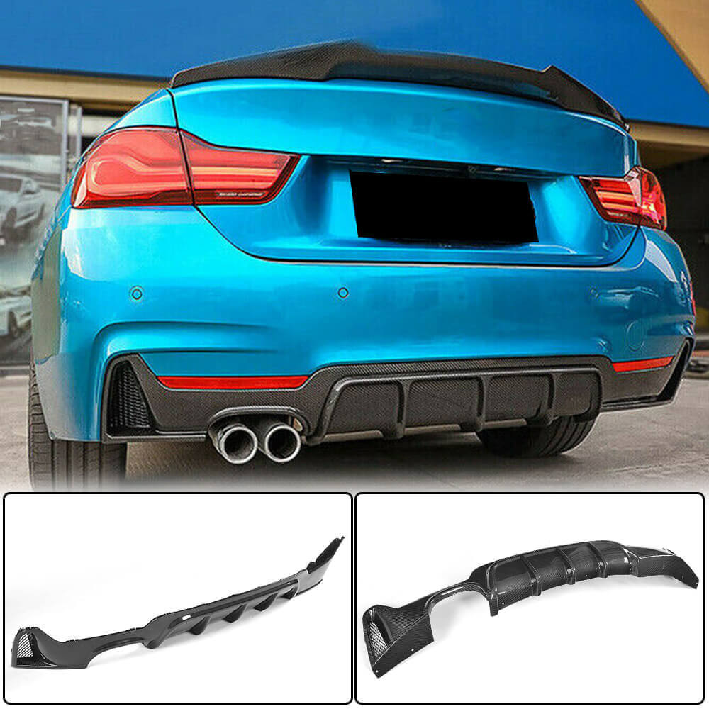 BMW F32 F33 F36 Carbon Fiber Rear Bumper Diffuser Lip | Exterior Mods ...