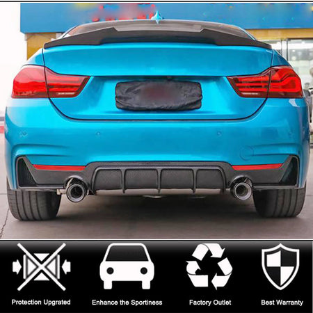 For BMW 4 Series F32 F33 F36 M Sport Carbon Fiber Rear Bumper Diffuser | 420i 428i 430i 435i 440i M Tech-Ahacarbon