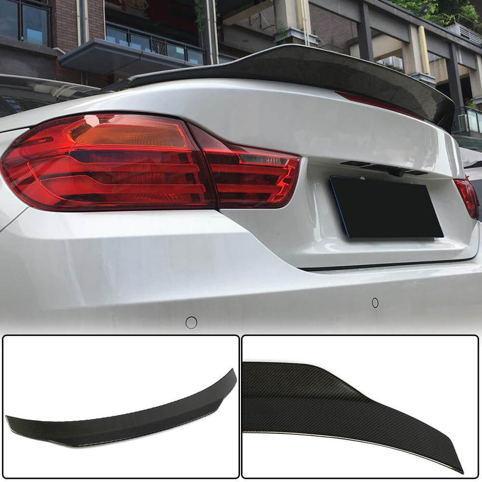 For BMW 4 Series F33 F83 Convertible Carbon Fiber Rear Trunk Spoiler Boot Wing Lip | 418i 420i 428i 430i 435i 440i M4
