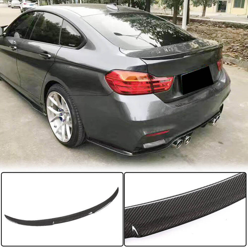 For BMW 4 Series F36 Gran Coupe Carbon Fiber Rear Trunk Spoiler Boot Wing Lip | 418i 420i 428i 430i 435i 440i