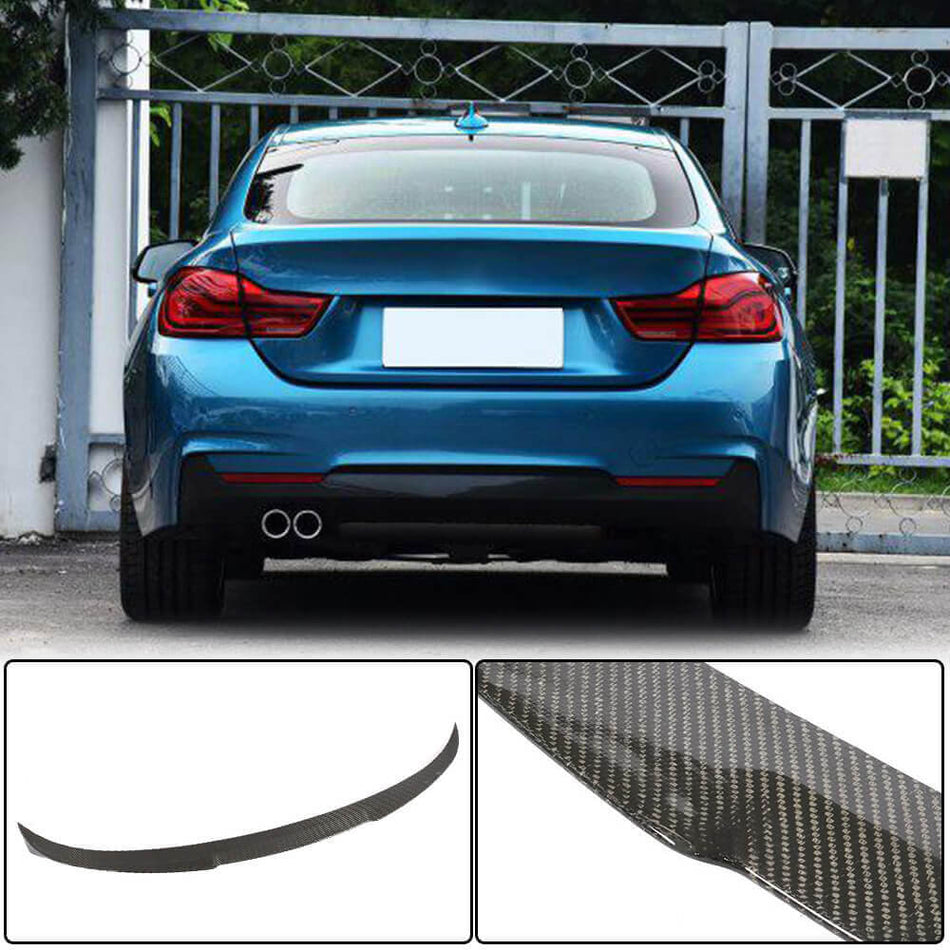 For BMW 4 Series F36 Gran Coupe Carbon Fiber Rear Trunk Spoiler Boot Wing Lip | 418i 420i 428i 430i 435i 440i