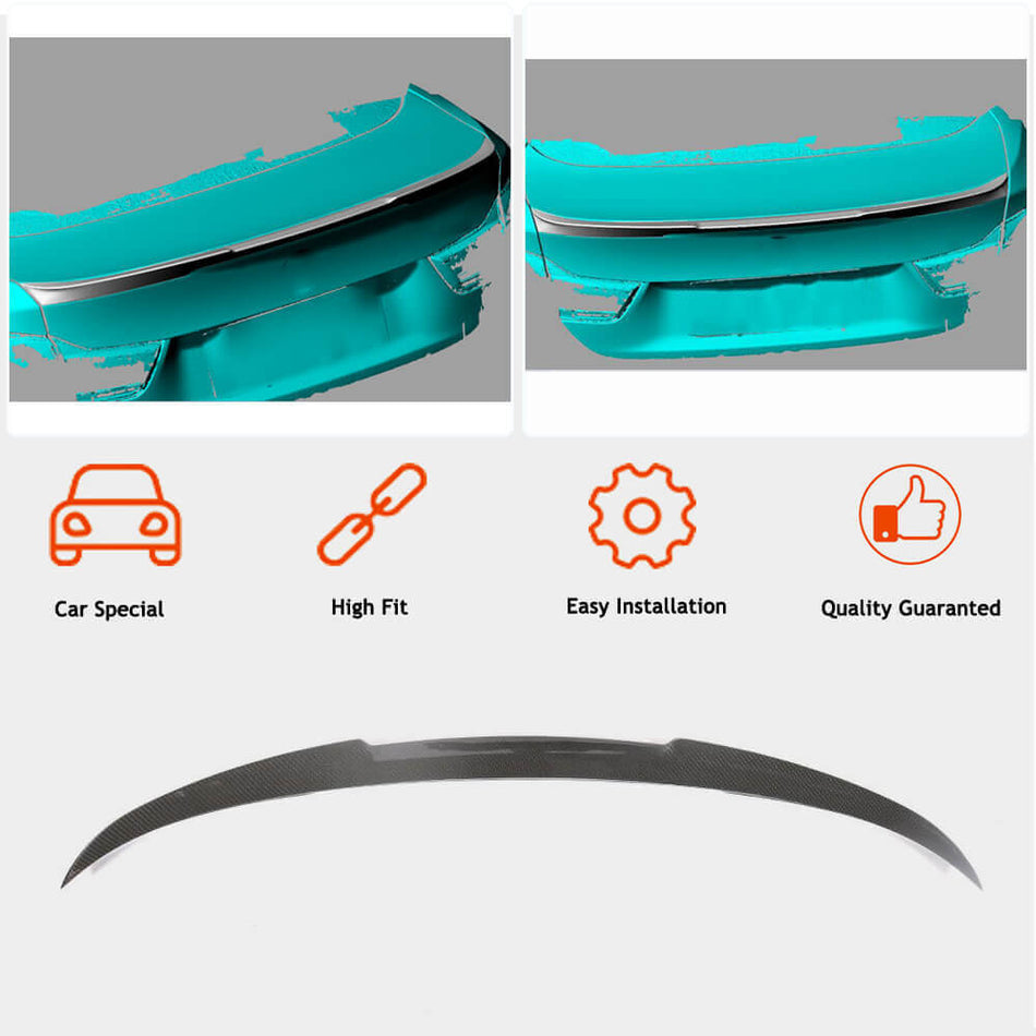 BMW 4 Series F36 Gran Coupe 2014-2019 Rear Trunk Spoiler Carbon Fiber-Ahacarbon