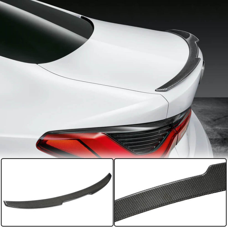 For BMW 4 Series G22 420i 430i M440i G82 M4 Coupe Carbon Fiber Rear Trunk Spoiler Boot Wing Lip