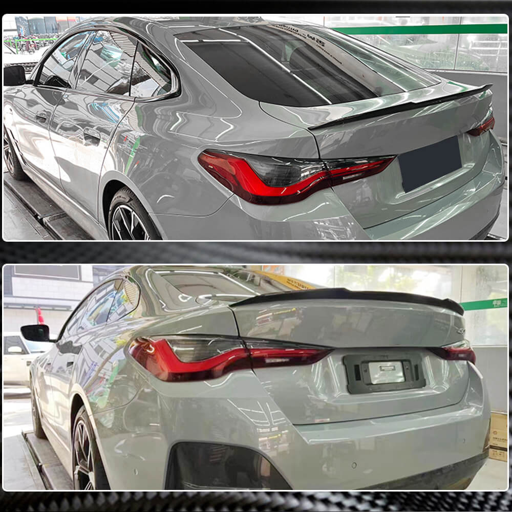 BMW 4 Series G26 i4 Carbon Fiber Trunk Boot Spoiler & Rear Wing Lip ...
