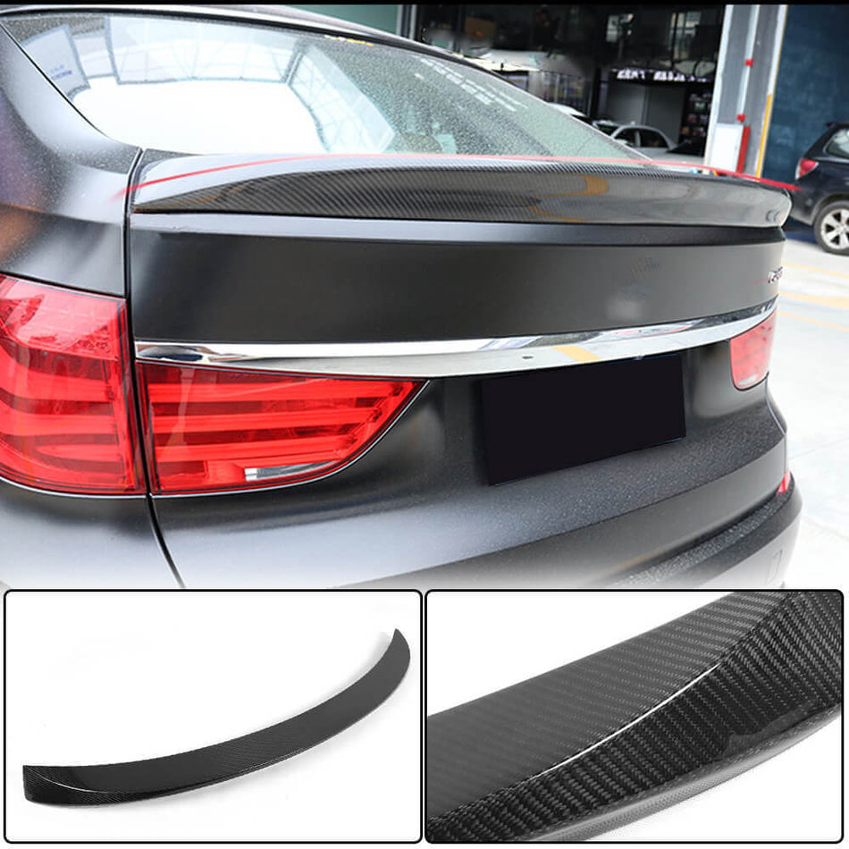 For BMW 5 Series F07 GT Pre-LCI Carbon Fiber Rear Trunk Spoiler Boot Wing Lip | 520i 528i 530i 535i 550i