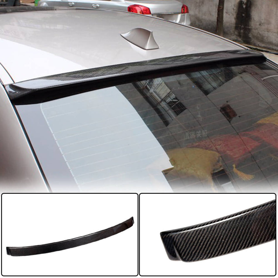 For BMW 5 Series F10 Carbon Fiber Rear Roof Spoiler Window Wing Lip | 520i 528i 530i 535i 550i M5
