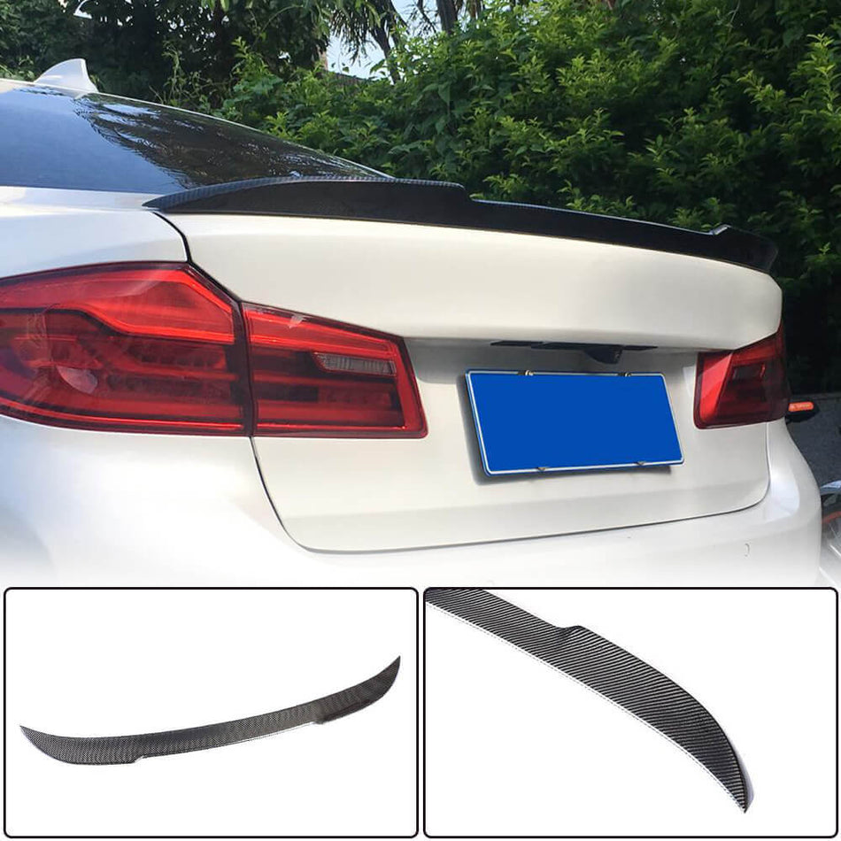 For BMW 5 Series G30 F90 M5 Carbon Fiber Rear Spoiler Trunk Boot Lid Wing Lip